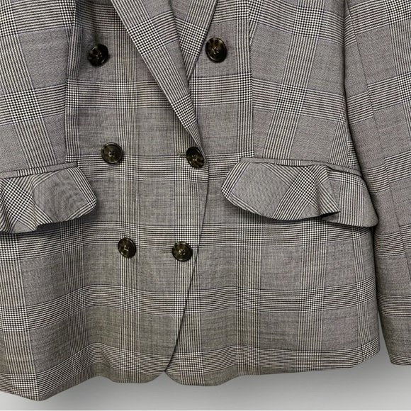 J.Crew Glen Plaid Ruffle Pocket Blazer Sz 10‎ - Picture 5 of 15